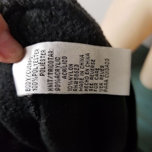 Effect black hoodie sweater with knit sleeve - Picture 8 of 11